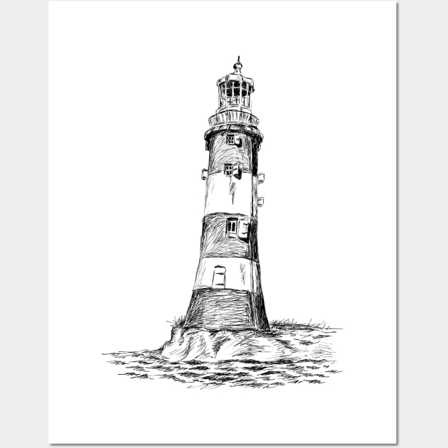 Lighthouse Illustration Wall Art by rachelsfinelines